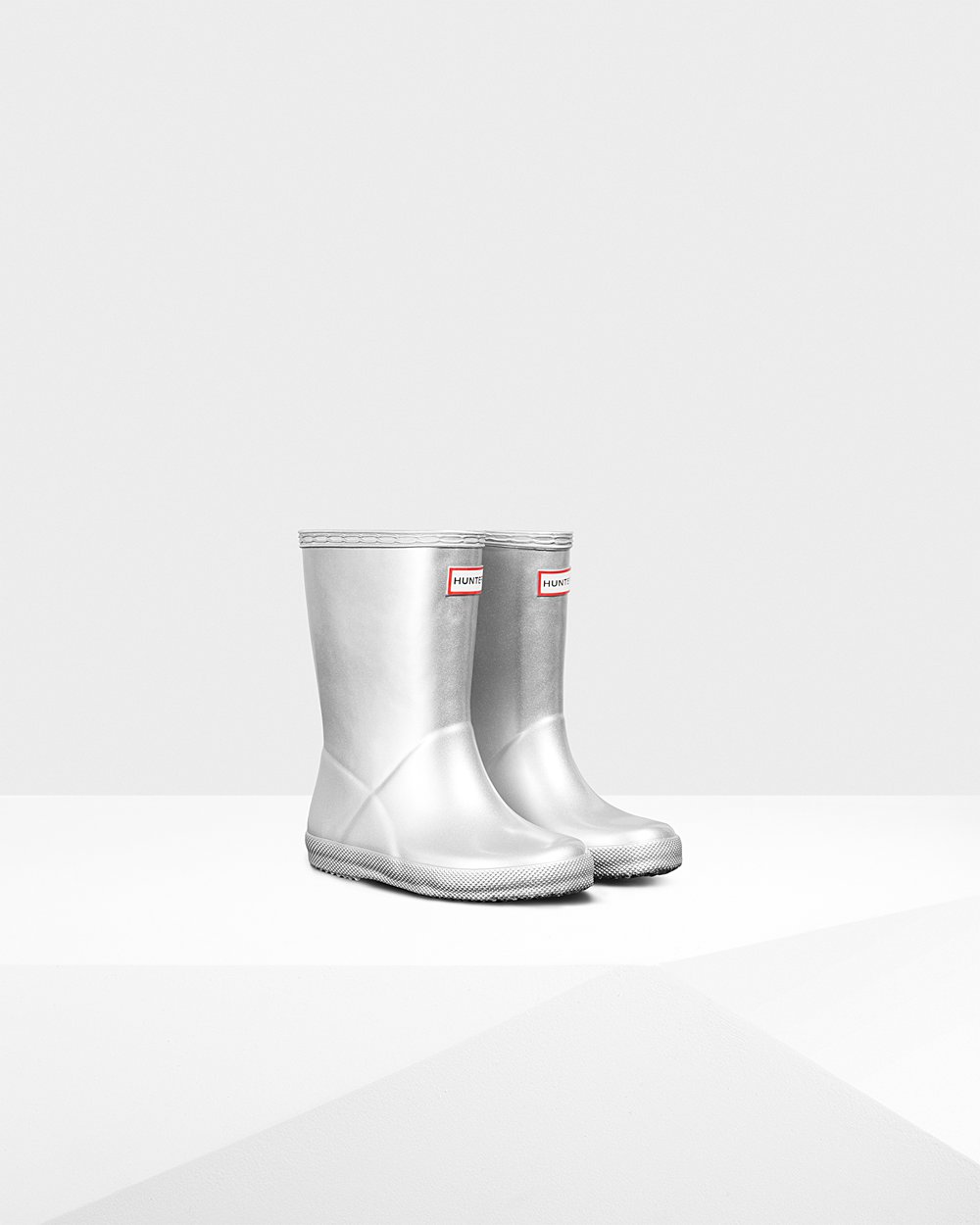 Kids Hunter Original First Classic Metallic | Rain Boots Silver | NZ-82071-GKLZ